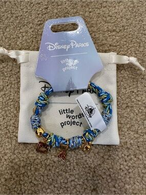 Little Words Project x Disney Parks Exclusive Blue and Gold Cord Charm Bracelet